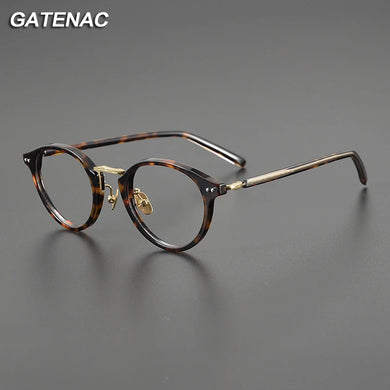 Vintage Acetate Glasses Frame Men Ultra Light Myopia Prescription Optical Eyeglasses Women Retro Japan   Brand Eyewear