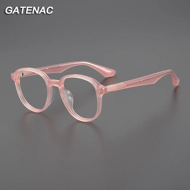 Vintage Acetate Glasses Frame Women Retro Prescription Myopia Eyeglasses Frame Lady    Brand Designer Eyewear