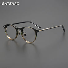Load image into Gallery viewer, Vintage Acetate Titanium Glasses Frame Men   Prescription Myopia Eyeglasses Frame Women Retro Luxury Brand Optics Eyewear