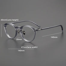 Load image into Gallery viewer, Vintage Acetate Titanium Glasses Frame Men   Prescription Myopia Eyeglasses Frame Women Retro Luxury Brand Optics Eyewear