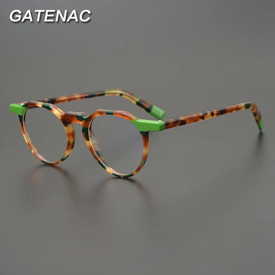 Vintage Designer Acetate Glasses Frame Men Prescription Myopia Optical Eyeglasses Frame Women     Brand Eyewear