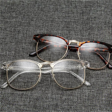 Vintage  Eyeglass Frames Full Rim Retro Glasses eyewear Rx able unisex myopia Spectacles come with clear non prescription lenses