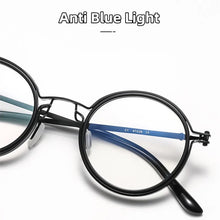 Load image into Gallery viewer, Vintage  Brand Eyeglass Frame Men's Round Frame Punk Style Metal Anti Blue Light Computer Reading Glasses Presbyopia