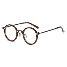 Load image into Gallery viewer, Vintage Eyeglass Frame Men's Round Frame Punk Style Metal Anti Blue Light Flat Mirror Eyewear