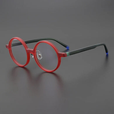 Vintage  Eyewear Frame Men's Acetate Fiber Circular Designer Optical Glasses Myopia Reading Women's Personalized Eyeglass