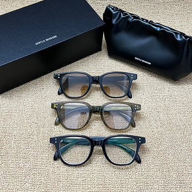 Vintage GENTLE Eyeglasses Frames Optical Square Myopia Reading Prescription Gradient Glasses UV400 Women Men With Original Case