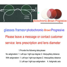 Load image into Gallery viewer, Vintage Handmade Old Glasses 30 32 34 36 38mm Small Round Myopia Optical Prescription Anti-Blu-ray Eyewear Frame Female Retro