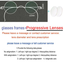 Load image into Gallery viewer, Vintage Handmade Old Glasses 30 32 34 36 38mm Small Round Myopia Optical Prescription Anti-Blu-ray Eyewear Frame Female Retro