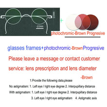 Load image into Gallery viewer, Vintage Handmade Old Glasses 30 32 34 36 38mm Small Round Myopia Optical Prescription Anti-Blu-ray Eyewear Frame Female Retro