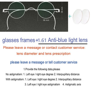 Vintage Handmade Old Glasses 30 32 34 36 38mm Small Round Myopia Optical Prescription Anti-Blu-ray Eyewear Frame Female Retro