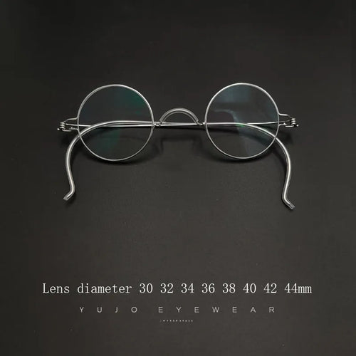Vecchi occhiali fatti a mano vintage 30 32 34 36 38mm Piccolo tondo miopia Prescrizione ottica Anti-Blu-ray Occhiali da vista Telaio femminile retrò
