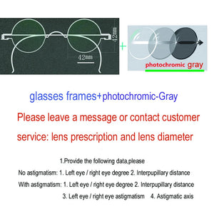 Vintage Handmade Old Glasses 30 32 34 36 38mm Small Round Myopia Optical Prescription Anti-Blu-ray Eyewear Frame Female Retro