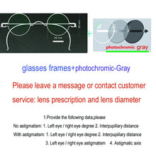 Load image into Gallery viewer, Vintage Handmade Old Glasses 30 32 34 36 38mm Small Round Myopia Optical Prescription Anti-Blu-ray Eyewear Frame Female Retro