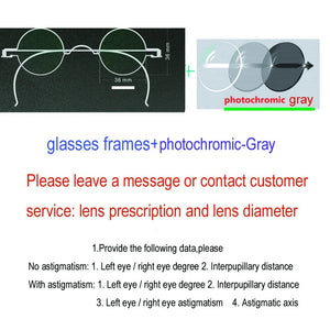Vintage Handmade Old Glasses 30 32 34 36 38mm Small Round Myopia Optical Prescription Anti-Blu-ray Eyewear Frame Female Retro