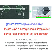 Load image into Gallery viewer, Vintage Handmade Old Glasses 30 32 34 36 38mm Small Round Myopia Optical Prescription Anti-Blu-ray Eyewear Frame Female Retro