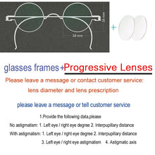 Load image into Gallery viewer, Vintage Handmade Old Glasses 30 32 34 36 38mm Small Round Myopia Optical Prescription Anti-Blu-ray Eyewear Frame Female Retro