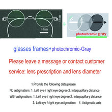Load image into Gallery viewer, Vintage Handmade Old Glasses 30 32 34 36 38mm Small Round Myopia Optical Prescription Anti-Blu-ray Eyewear Frame Female Retro