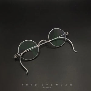 Vintage Handmade Old Glasses 30 32 34 36 38mm Small Round Myopia Optical Prescription Anti-Blu-ray Eyewear Frame Female Retro