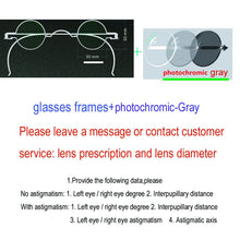 Load image into Gallery viewer, Vintage Handmade Old Glasses 30 32 34 36 38mm Small Round Myopia Optical Prescription Anti-Blu-ray Eyewear Frame Female Retro