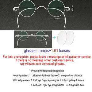 Vintage Handmade Old Glasses 30 32 34 36 38mm Small Round Myopia Optical Prescription Anti-Blu-ray Eyewear Frame Female Retro