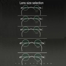 Load image into Gallery viewer, Vintage Handmade Old Glasses 30 32 34 36 38mm Small Round Myopia Optical Prescription Anti-Blu-ray Eyewear Frame Female Retro
