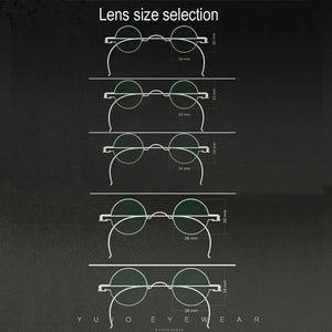 Vintage Handmade Old Glasses 30 32 34 36 38mm Small Round Myopia Optical Prescription Anti-Blu-ray Eyewear Frame Female Retro