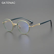 Load image into Gallery viewer, Vintage Japan Titanium Glasses Frame Men Round Ultra Light Prescription Myopia Eyeglasses Frame Women   Brand Eyewear