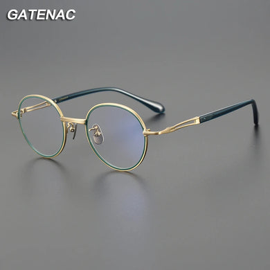 Vintage Japan Titanium Glasses Frame Men Round Ultra Light Prescription Myopia Eyeglasses Frame Women   Brand Eyewear
