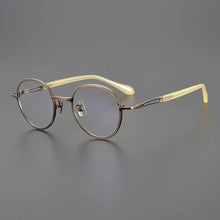 Load image into Gallery viewer, Vintage Japan Titanium Glasses Frame Men Round Ultra Light Prescription Myopia Eyeglasses Frame Women   Brand Eyewear