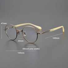 Load image into Gallery viewer, Vintage Japan Titanium Glasses Frame Men Round Ultra Light Prescription Myopia Eyeglasses Frame Women   Brand Eyewear
