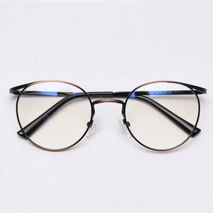 Vintage   Anti Blue Light Metal Optical Round Glasses Frames Men Women  Computer Eyeglasses 50383