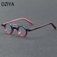 Load image into Gallery viewer, Vintage Luxury Brand Acetate Glasses Frame Handmade Myopia Optical Prescription Eyeglasses Frame Women Round Eyewear 60610