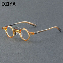 Load image into Gallery viewer, Vintage Luxury Brand Acetate Glasses Frame Handmade Myopia Optical Prescription Eyeglasses Frame Women Round Eyewear 60610
