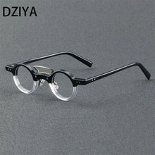 Load image into Gallery viewer, Vintage Luxury Brand Acetate Glasses Frame Handmade Myopia Optical Prescription Eyeglasses Frame Women Round Eyewear 60610