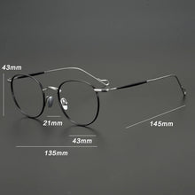 Load image into Gallery viewer, Vintage Luxury Brand Pure Titanium Eyeglasses Frame Women Men Round Myopia Prescription Optical Glasses Frame Male Retro Eyewear