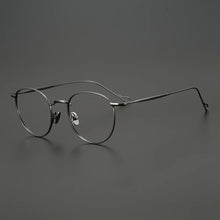 Load image into Gallery viewer, Vintage Luxury Brand Pure Titanium Eyeglasses Frame Women Men Round Myopia Prescription Optical Glasses Frame Male Retro Eyewear