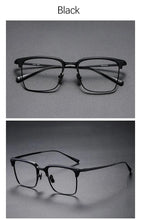 Load image into Gallery viewer, Vintage Men Glasses Frame Brand Designer Pure Titanium Eyewear Optical Oculos Masculino Square Clear Glasses Anti Blue Light