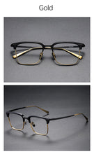 Load image into Gallery viewer, Vintage Men Glasses Frame Brand Designer Pure Titanium Eyewear Optical Oculos Masculino Square Clear Glasses Anti Blue Light