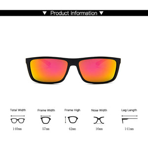 Vintage Men's Sunglasses Classic Square Frame Sun Glasses Driving Fishing Shades UV400 Cycling Eyewear Women Goggles