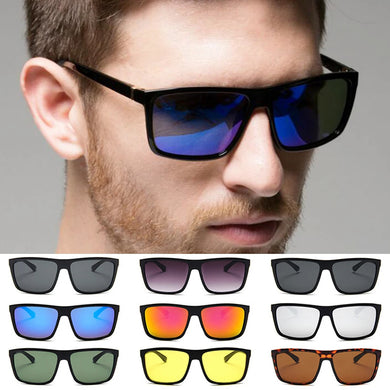 Vintage Men's Sunglasses Classic Square Frame Sun Glasses Driving Fishing Shades UV400 Cycling Eyewear Women Goggles