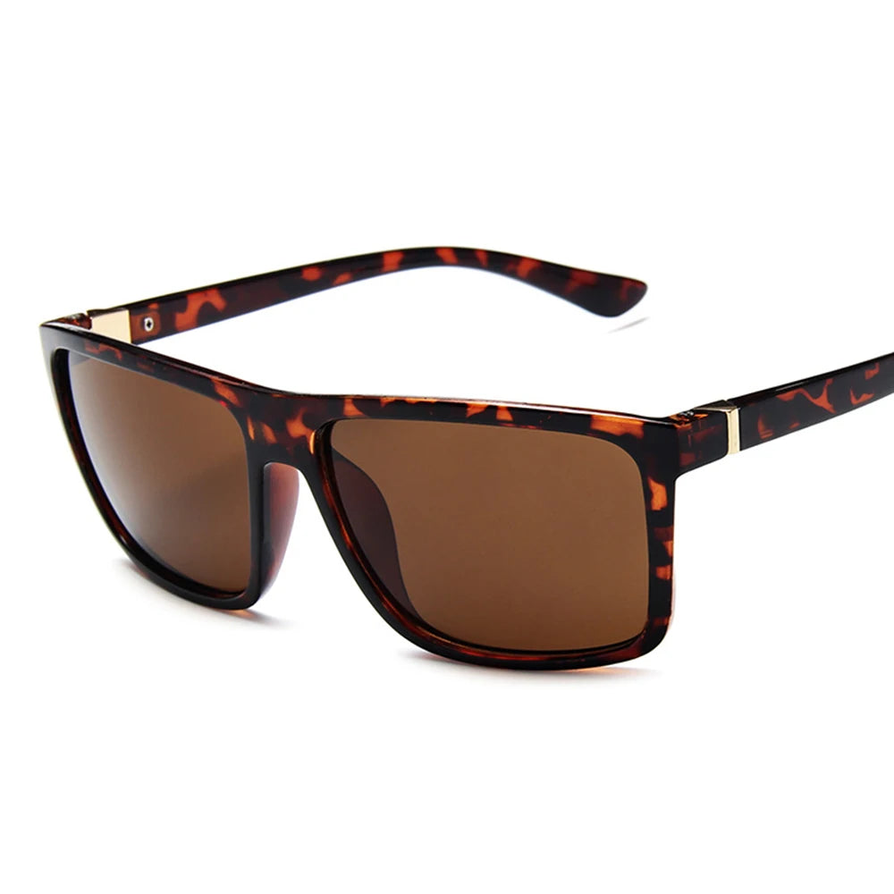 Vintage Men's Sunglasses Classic Square Frame Sun Glasses Driving Fishing Shades UV400 Cycling Eyewear Women Goggles