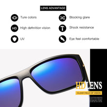 Load image into Gallery viewer, Vintage Men&#39;s Sunglasses Classic Square Frame Sun Glasses Driving Fishing Shades UV400 Cycling Eyewear Women Goggles