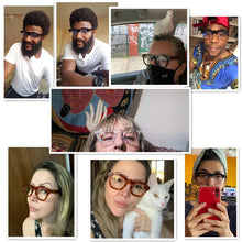Load image into Gallery viewer, Vintage Myopia NEARSIGHTED Distance Tortoise Crystal Glasses Square Thick Acetate EYEGLASSES -1.0 -1.25 -150 -175 -200 -250 -600