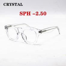 Load image into Gallery viewer, Vintage Myopia NEARSIGHTED Distance Tortoise Crystal Glasses Square Thick Acetate EYEGLASSES -1.0 -1.25 -150 -175 -200 -250 -600
