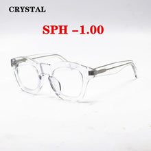Load image into Gallery viewer, Vintage Myopia NEARSIGHTED Distance Tortoise Crystal Glasses Square Thick Acetate EYEGLASSES -1.0 -1.25 -150 -175 -200 -250 -600