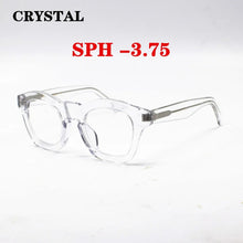 Load image into Gallery viewer, Vintage Myopia NEARSIGHTED Distance Tortoise Crystal Glasses Square Thick Acetate EYEGLASSES -1.0 -1.25 -150 -175 -200 -250 -600