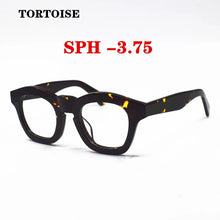 Load image into Gallery viewer, Vintage Myopia NEARSIGHTED Distance Tortoise Crystal Glasses Square Thick Acetate EYEGLASSES -1.0 -1.25 -150 -175 -200 -250 -600