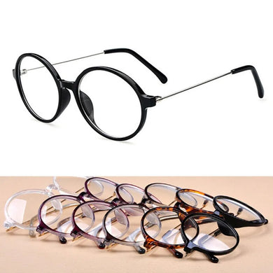 Vintage Oval Round Eyeglass Frames myopia Rx able men women Glasses come with clear lenses