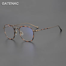 Load image into Gallery viewer, Vintage Pilot Pure Titanium Eyeglasses Frame Men Women Retro Prescription Glasses Frame Luxury Brand Myopia Optical Eyewear