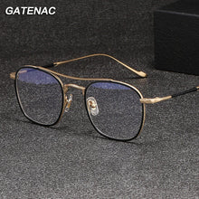 Load image into Gallery viewer, Vintage Pilot Pure Titanium Eyeglasses Frame Men Women Retro Prescription Glasses Frame Luxury Brand Myopia Optical Eyewear